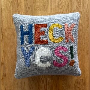 Hook “Heck Yes” Accent Pillow